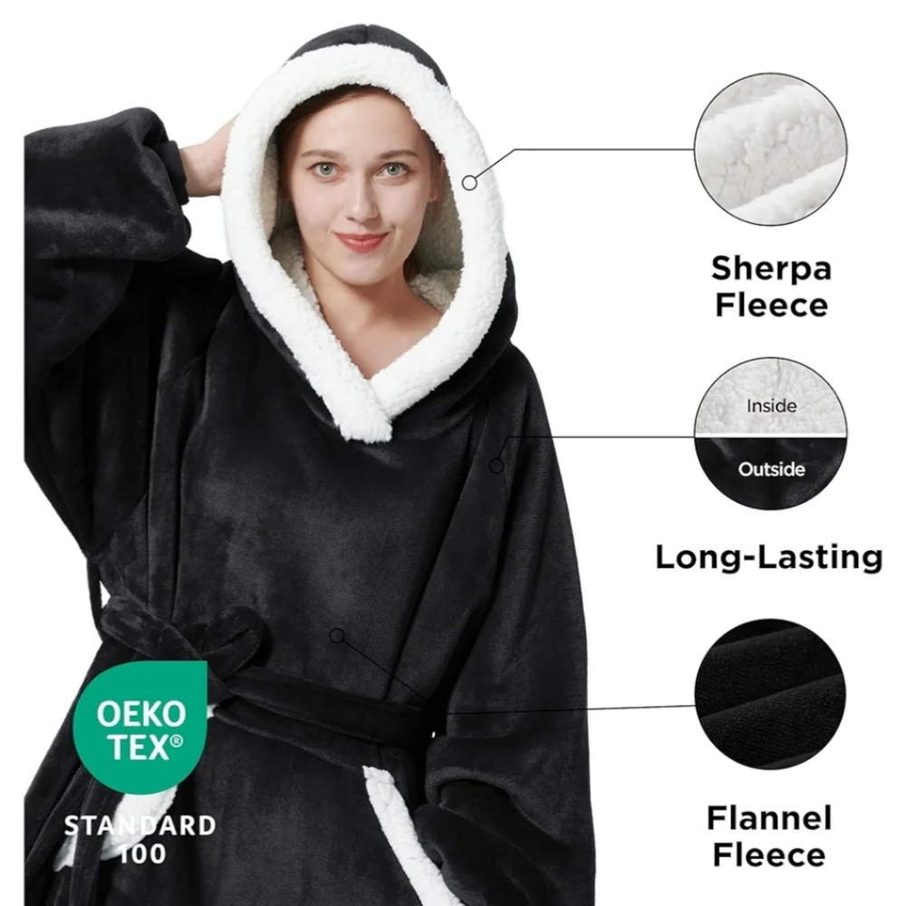 Fleece Blanket Robe - Picture 2 of 3